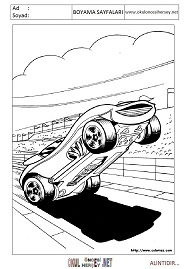 Hot-wheels boyama sayfaları